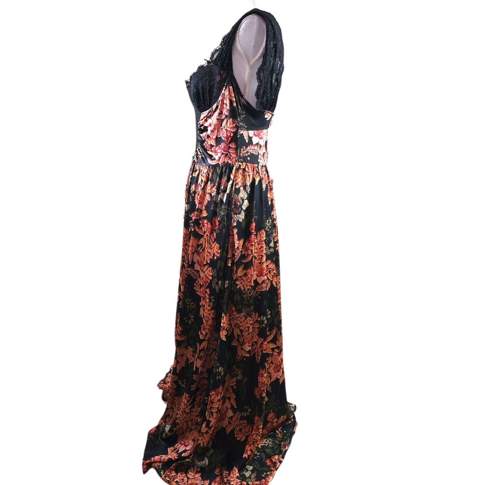 Free People X Revolve Bad For You Lace Maxi Bodysuit Dress In L NWT - Picture 5 of 12